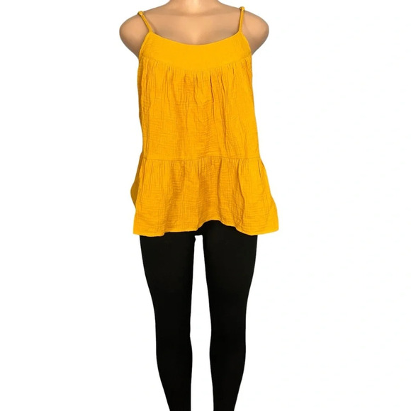 3/$30 🍂 Banana Republic Mustard Yellow Tiered Camisole - Picture 4 of 8